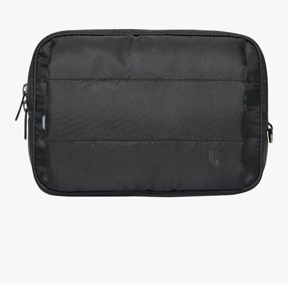 Lole Black quilted Crossbody Bag with hand warmer compartment - Picture 6 of 13